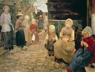 Kinderen van de Visser in Zandroot, 1882